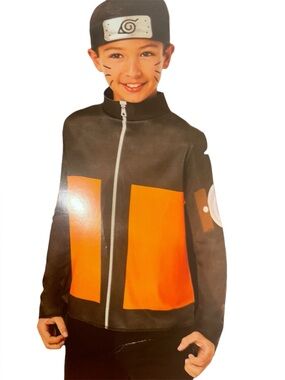 InSpirit Designs Naruto Shippuden Costume Jacket with Headband Boys Child S/M